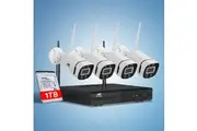 UL-tech Wireless CCTV Security System 8CH NVR 3MP 4 Square Cameras 1TB