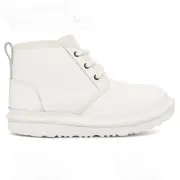 Ugg Neumel ll Kids & Women White Sherpa Sheepskin Lined Lace Up Tie Boots Shoes