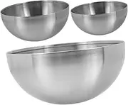 PartyKindom 3Pcs Stainless Steel Salad Bowls Multi Mixing Bowl for Noodles Fruits and Vegetables Kitchen Food Storage Container and Easy to Clean