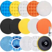 16 Pieces 6 Inch Buffing Pads Foam Polishing Pad Kit Polisher Pads Bonnets Wa...