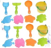 HAWILLOSCH 2 Sets Beach Playing Set Fun Sand Bucket Shovel Safe Premium Random Colors for Boys Promote Creativity Imagination Random Color
