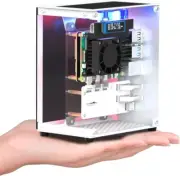 Yahboom Raspberry Pi 5 M.2 SSD PCIe Mini PC Case for Pi 5 with Tower Radiator,RG