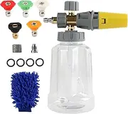 Car Wash Foam Cannon,Car Wash Foam Sprayer 1L - Soap Dispenser with Large Capacity Ergonomic Quick Connector for Garden RV Patio Farm Driveway House