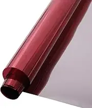 HOHOFILM 45cmx200cm One Way Mirror Window Films Daytime Privacy Reflective Window Tint Self-Adhesive Sun Blocking Heat Control Anti UV for Home,Buildings(Red Silver)