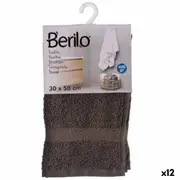Bath Towel Grey 30 x 50 Cm 12 Units