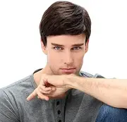 STfantasy Short Brown Layered Wigs for Men Male Guy Daily Coaplay Costume Party 12 Inches