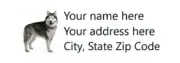 ALASKAN MALAMUTE - Return Address Labels - 1" x 2 5/8" - Personalized