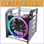 4-Layer Raspberry Pi Case with Excellent Airflow and RGB Fan for High Efficiency
