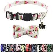 Bowtie Collars with Bell, Adjustable Cute Kitty Collars Safety Buckle Kitten Collar for Puppy 7.5-11in PjxTBd (Color : 7)