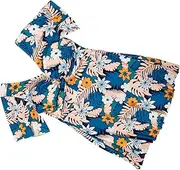 [MOBUTOFU] Floral Swimming Dress Conservative Bathing Suit for Beach Spa Pool (l)