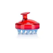 Spa Hair Brush Silicone Shampoo Wide Tooth Comb for Hair Washing Comb Scalp Massage Red transparent