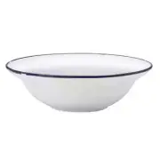 Oneida L2105008740 Luzerne Tin Tin White/Blue 18 oz. Porcelain Entrée Bowl