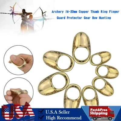 Archery 22mm Copper Thumb Ring Finger Guard Protector Gear Bow Hunting