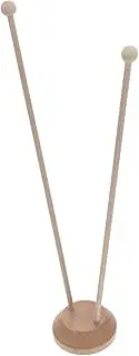 Gadpiparty Wooden Flagpole Base for Desktop Flags Sturdy Holder for Office Conference Rooms and Home Decor Supports Two Flags Elegant Design for Enhanced Aesthetics