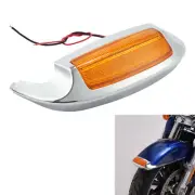 Front LED Fender Tip Amber Light Fit For Harley Tri Glide Ultra Classic 14-21 20