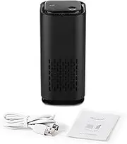 HEPA Filter Air Purifier Portable Home Car Air Cleaner Negative Ion Odour Dust (Black)