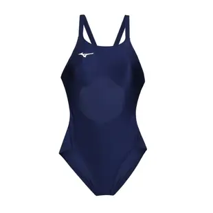 MIZUNO SWIM 女連身泳衣-泳裝 游泳 競賽 美津濃 丈青白 (7.9折)