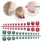 Colour Artificial French style Tip Patch Toe False Nail Fake Sticker Extensions