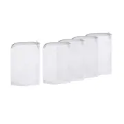Catzon 5 Pcs Aquarium Filter Media Bags with Zipper for Activated Carbon Biospheres-White