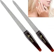 Camila Solingen CS19 Sapphire Metal Nail File for Natural Nails Fingernail and Toenail Care, 8" Double Sided Coarse and Fine for Manicure and Pedicure