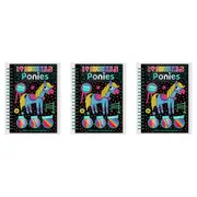3x I Love Crystals Ponies Kids Art/Craft Activity Colouriung Fun Book w/ Stylus