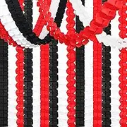 Black White-Red Party-Decorations Streamers Garland - 157Ft Graduation 2023 Four-Leaf Clover Hanging Banner,Men Boys Birthday Wedding Baby Bridal Shower Family Gathering Event Supplies Decor