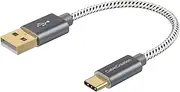 CableCreation [10-Pack Short USB C Cable 0.5 FT USB A to USB C Cable USB to C Cable Braided Fast Charging Cable 3A 480Mbps Data for MacBook Air Stylus Pen Pixel Galaxy S22 Ultra S21, 6 inch Gray