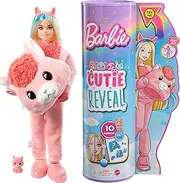 Barbie Cutie Reveal Doll, Fantasy Series Llama Plush Costume, 10 Surprises Including Mini Pet & Color Change