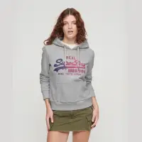 在飛比找momo購物網優惠-【Superdry】女裝 長袖 連帽套頭衫 帽T Tonal