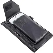 [DFV mobile] Cover Vertical Belt Case with Phone Holder Pouch & Inner Pocket with Zipper Compatible with Nokia 8110 4G (2018) - Black