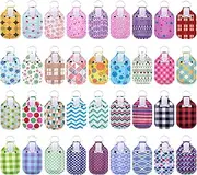 [Duufin] 72 Pieces Hand Sanitizer Holders Empty Travel Bottles Set Including 36 Pieces Clear Refillable Bottles and 36 Pieces Hand Sanitizer Keychain Holder for Backpack and Purse (Assorted Patterns)