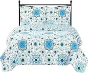 Royal Tradition Arielle Reversible Coverlets, Twin Over-Sized 2pc Quilt Set (68-Inch Wide x 90-Inch Long) Lightweight Bedspread