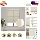 Noise Reducing Cellular Shades - Cordless Honeycomb Window Blinds, 35"W x 72"H