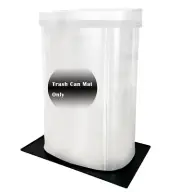 Waterproof Silicone Trash Can Mat, 11.8" X 18.9", Non-Slip, Black
