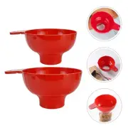 2 Pcs Large Diameter Funnel Cooking Oil Filling Bottles Canning Funnels