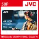 【促銷送安裝】JVC 50吋4K HDR GoogleTV雙杜比連網液晶顯示器(50P)