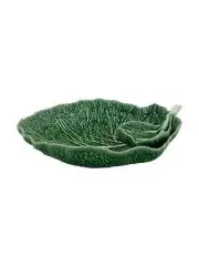 Bordallo Pinheiro Cabbage 13" Chip and Dip Platter