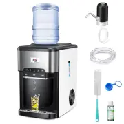 3-In-1 Portable Ice Maker Water Dispenser Countertop Built-In Ice Machine 44Lbs
