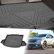 X AUTOHAUX Flat Face Cargo Liner Rear Trunk Mat Trunk Cargo Luggage Boot Tray Mat Stripes and Triangles Pattern for Honda CRV 2017-2022 Anti-Slip