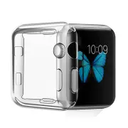 2 pcs 42mm Clear TPU Front Case Cover Screen Protector for Apple Watch Series 2/3