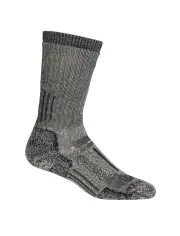 Icebreaker Mountaineer Mid Calf Mens Expedition Socks - Jet Heather/Espresso - L