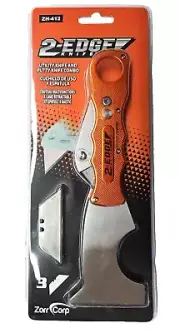 ZORR CORP 2-Edge Knife: Utility Knife & Putty Knife Combo #ZH-412