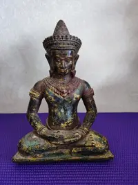 在飛比找Yahoo!奇摩拍賣優惠-柬埔寨老鎏金佛像