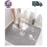 Square Shower Mat, 24 X 24 Inch Non Slip Bath Mat for Tub, Soft PVC Home Gym Spa