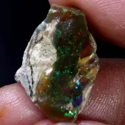 13.10Ct Natural Multi Fire Ethiopian Welo Opal Spicemen Rough Gemston USA DEALER