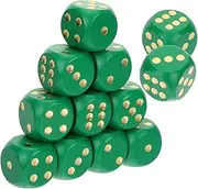 Totority 12pcs Dice St. Patrick Decor St. Patrick Party Favors St. Patrick Day Accessories Wood Green