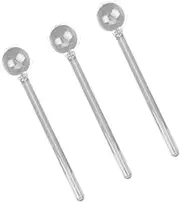 Didiseaon 3PCS Clear Long Handle Glass Tea Spoons Smooth Polished Tableware for Tea Coffee Desserts Appetizers Elegant and Easy to Clean for Home Kitchen and Parties