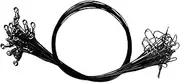 100PCS Fishing Leaders, 12in Stainless Steel Heavy Duty Fishing Line with Rolling Swivels Insurance Snap Connect Tackle Lures Rig or Hooks Hooks Heavy Duty Line Leader