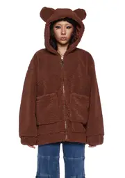 [dELiA*s by Dolls Kill] Bear In Mind Fuzzy Jacket