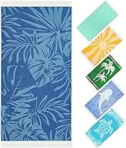 Coconut Trees Turkish Beach Towels Travel Vacation Essentials Quick Dry Sand Free Oversized Bath Pool Swim Towel Extra Large XL Blanket Adult Cruise Accessories Must Haves Clearance Stuff Necessities